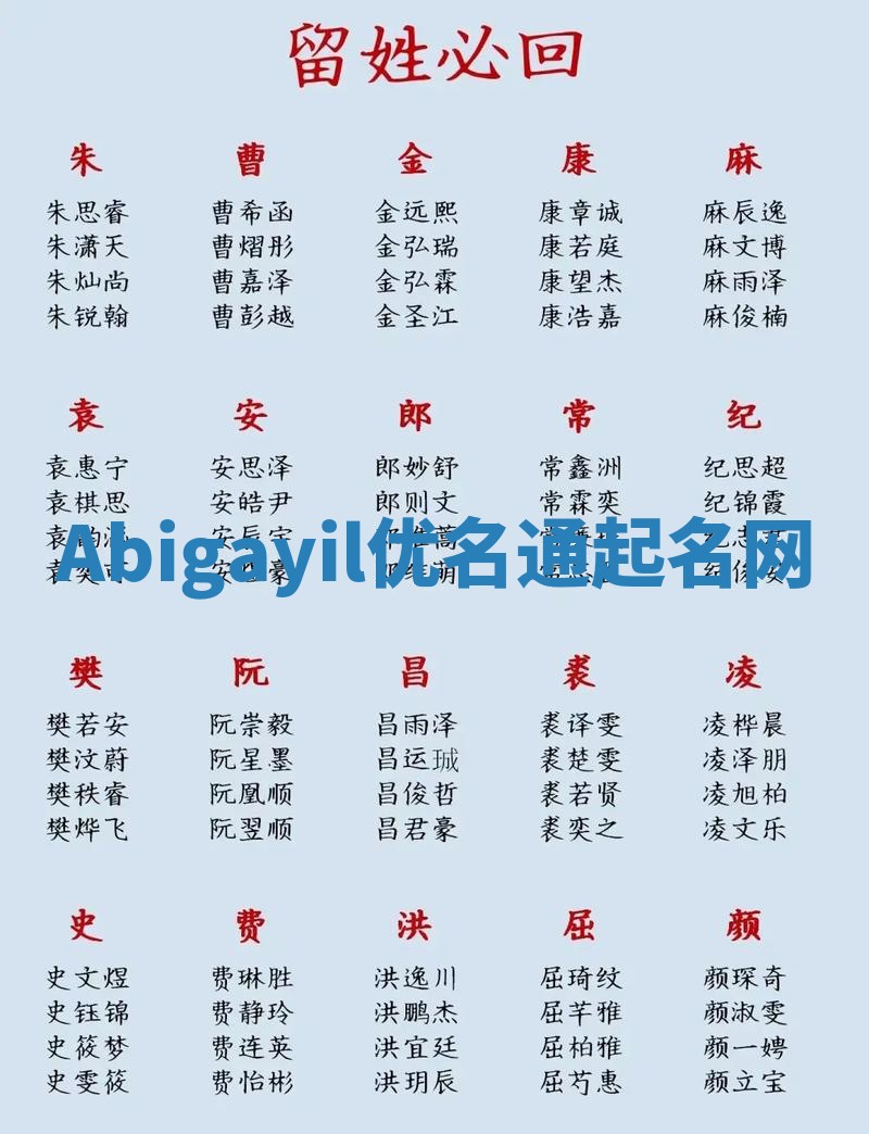 Abigayil优名通起名网
