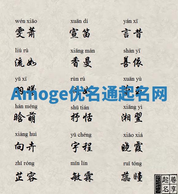 Amoge优名通起名网