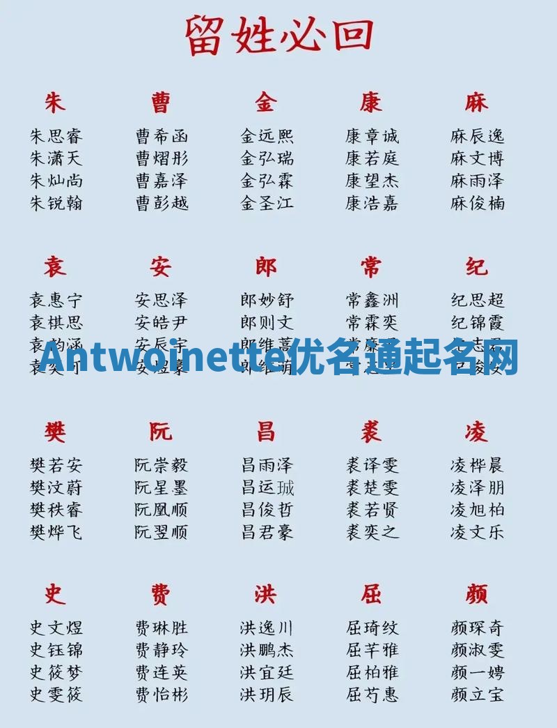Antwoinette优名通起名网