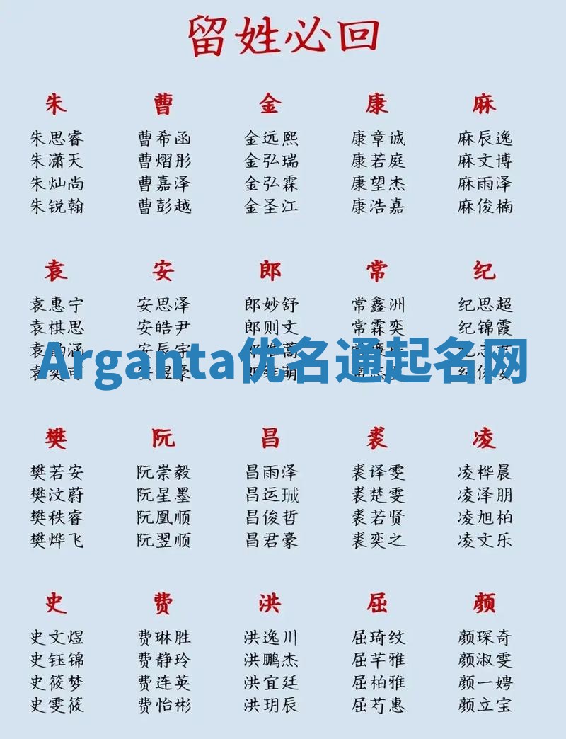 Arganta优名通起名网