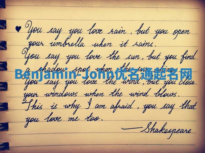 Benjamin-John优名通起名网