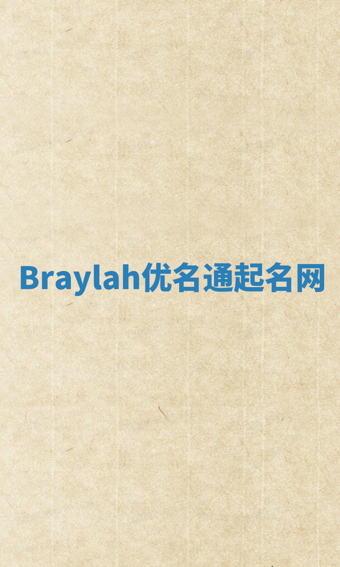 Braylah优名通起名网