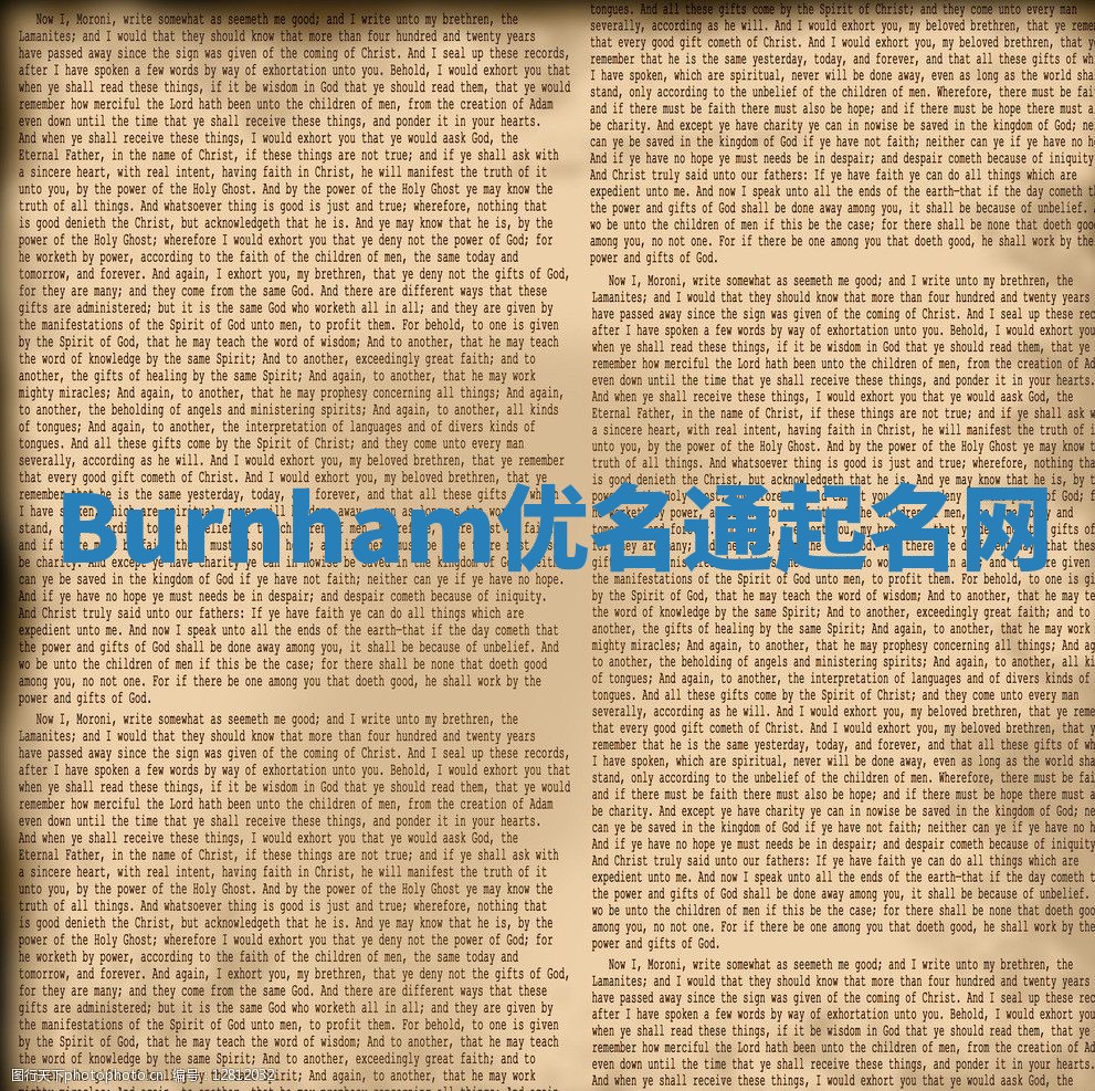 Burnham优名通起名网
