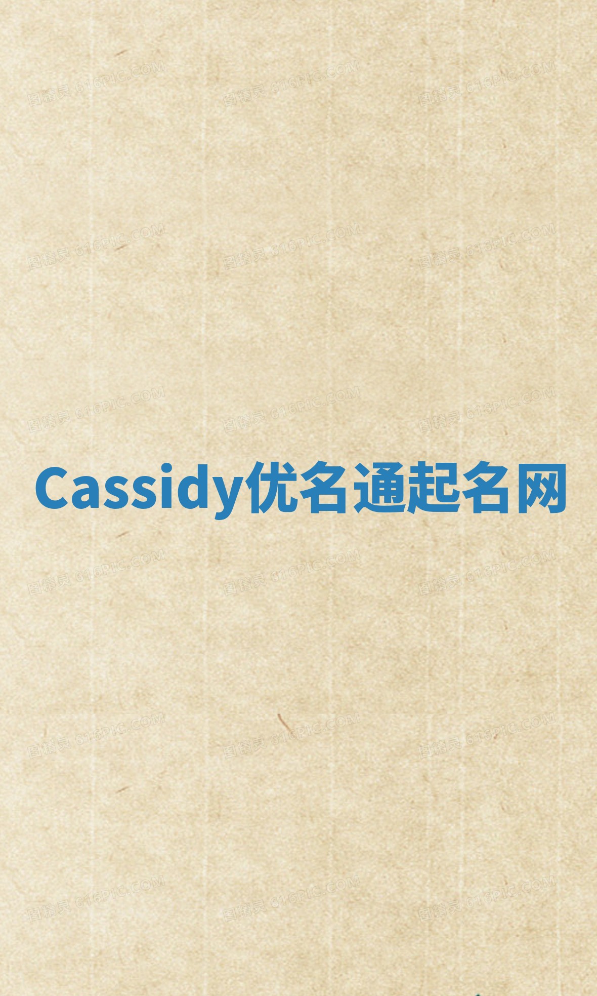 Cassidy优名通起名网