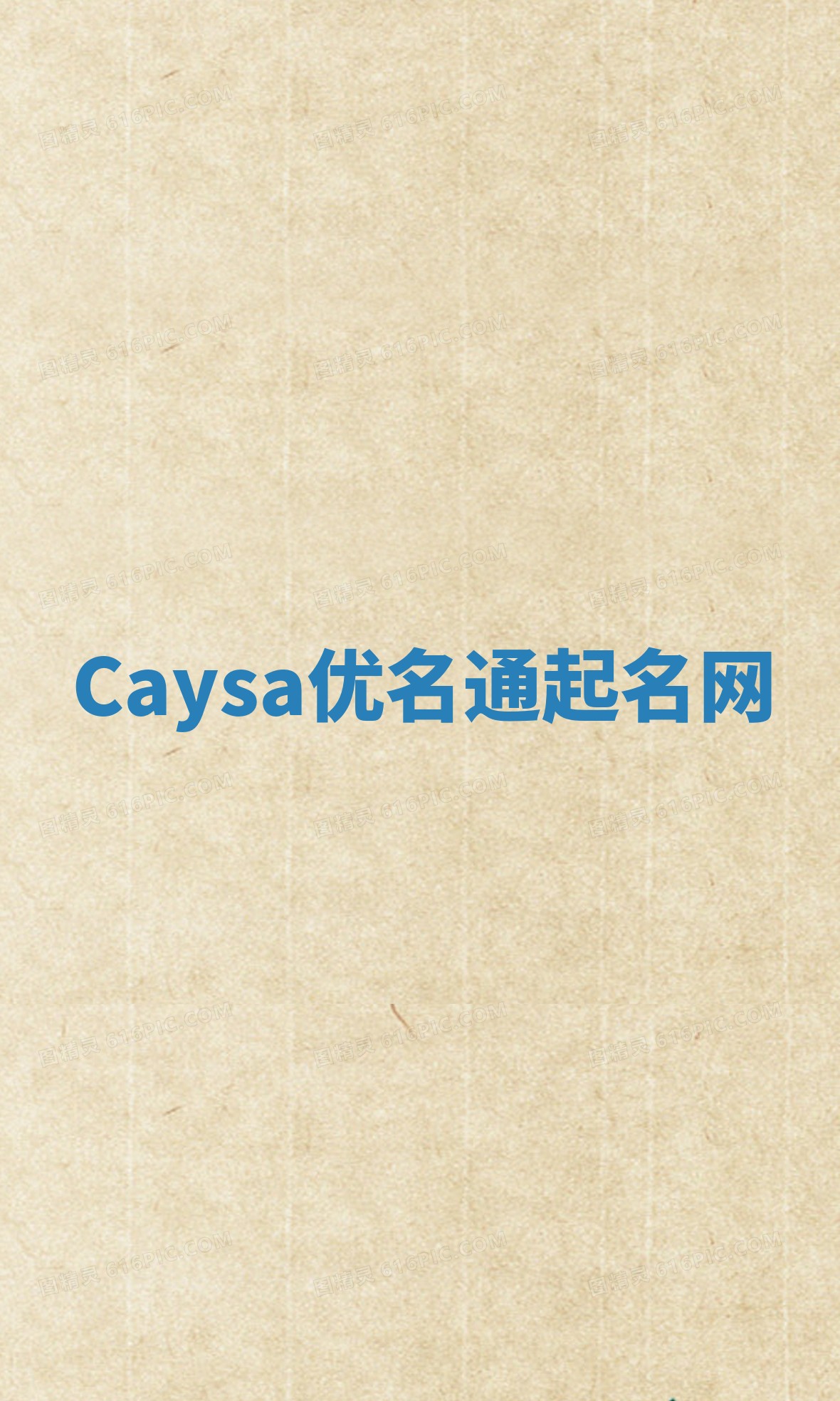 Caysa优名通起名网