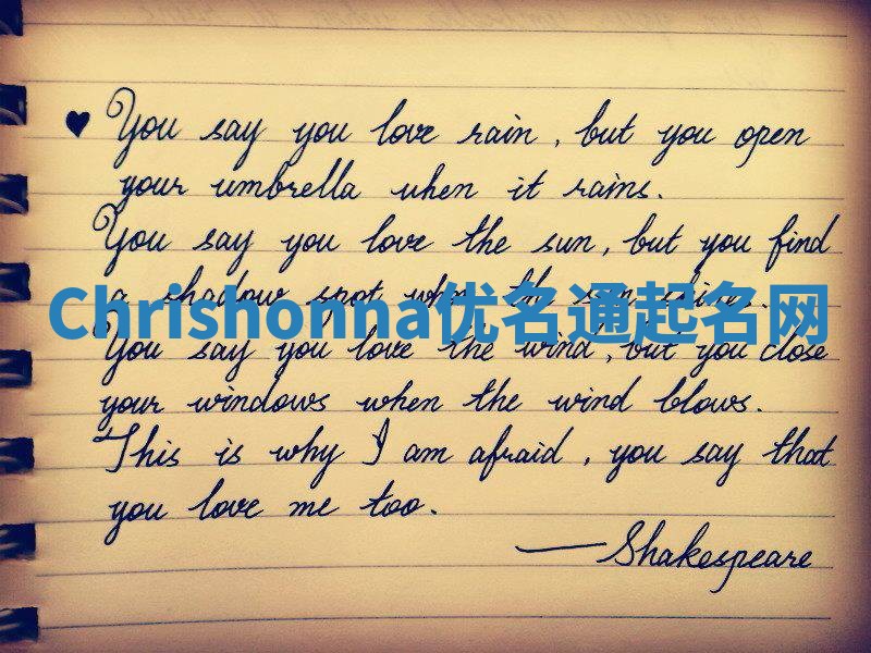 Chrishonna优名通起名网