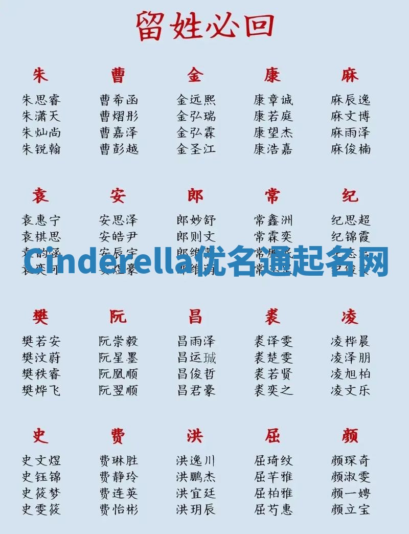 Cinderella优名通起名网 Cinderella优名通起名网