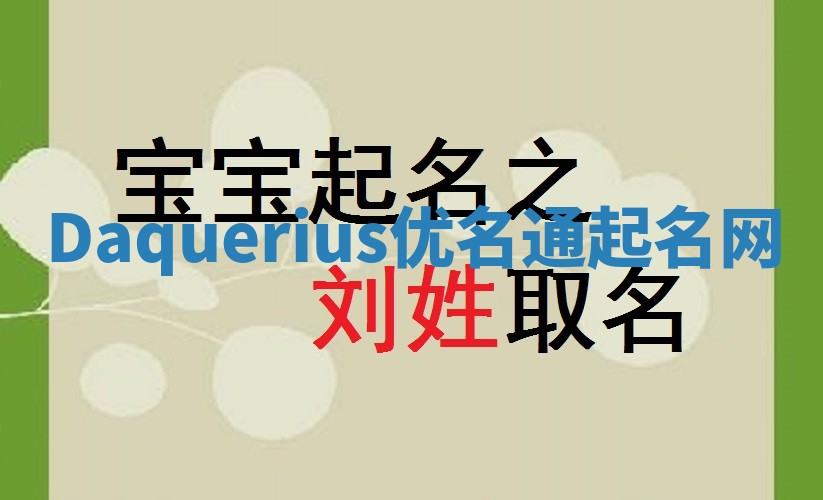 Daquerius优名通起名网
