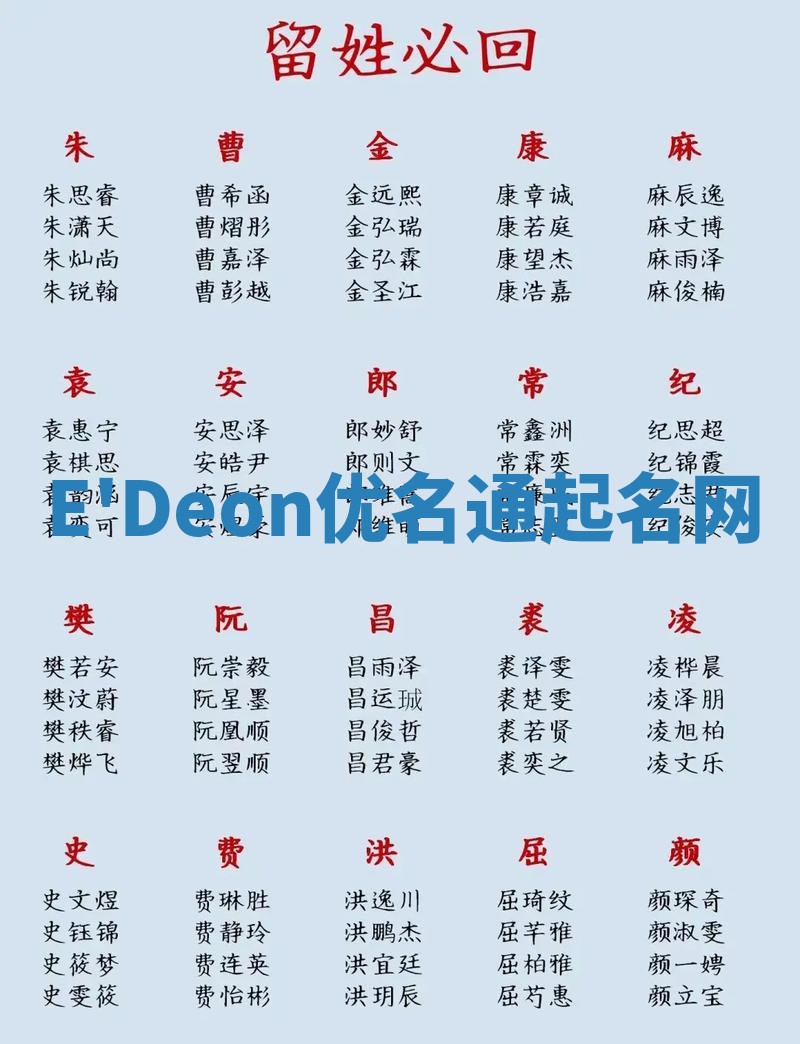E'Deon优名通起名网