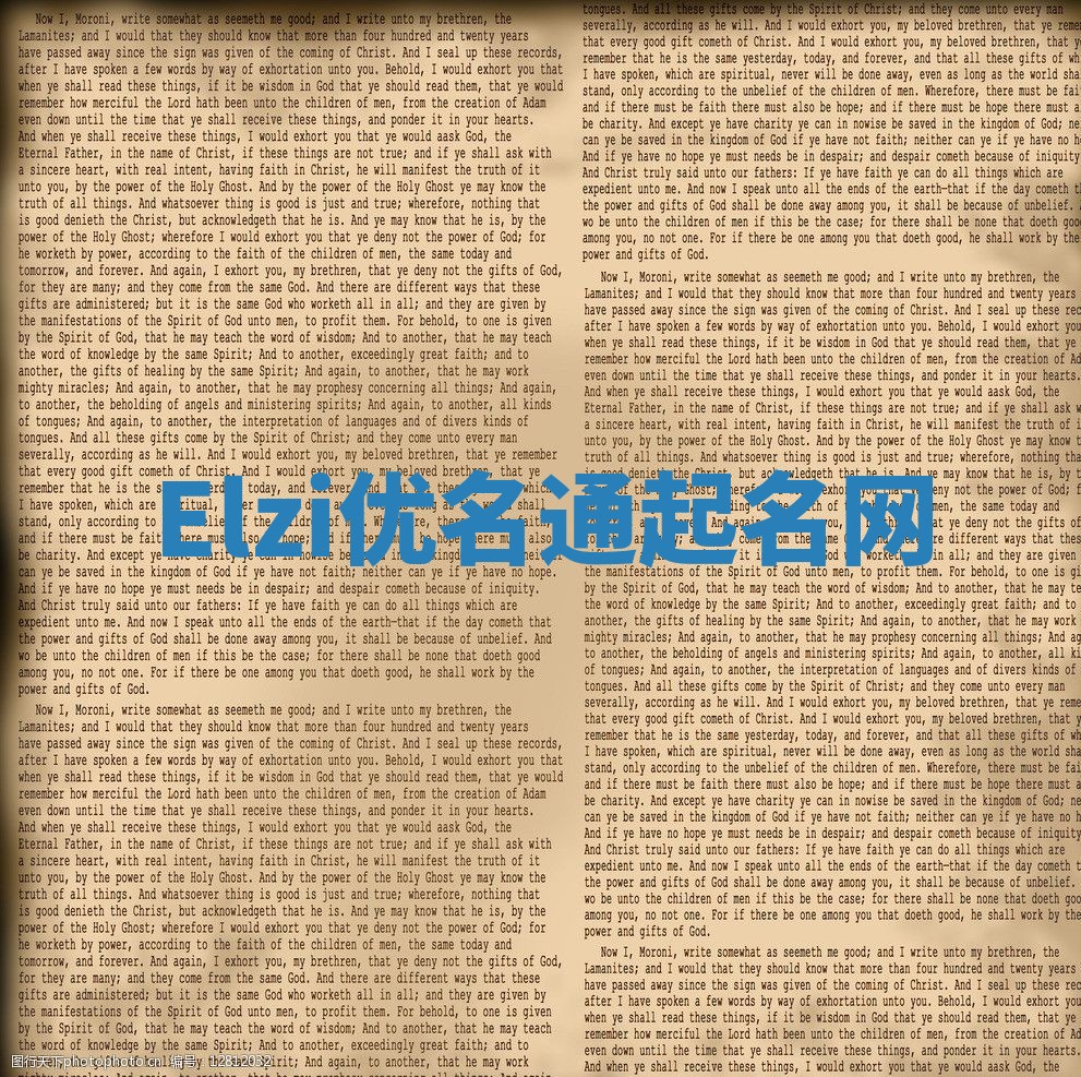 Elzi优名通起名网