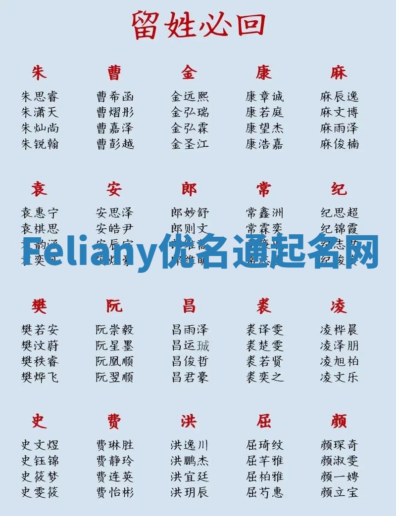 Feliany优名通起名网 Feliany优名通起名网