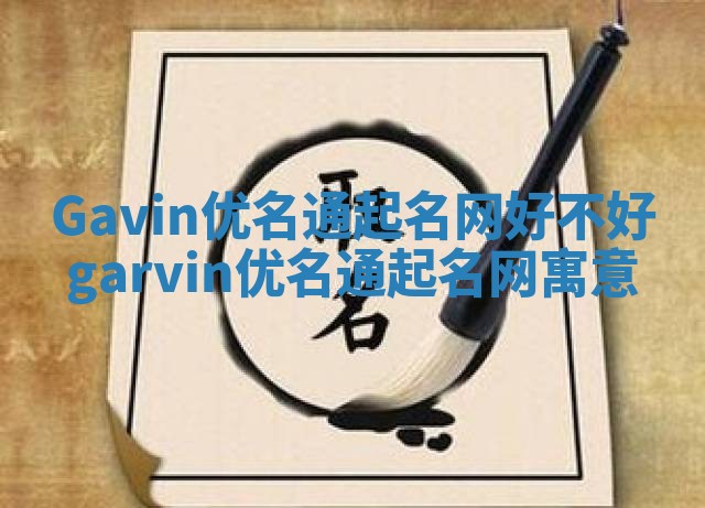Gavin优名通起名网好不好 garvin优名通起名网寓意