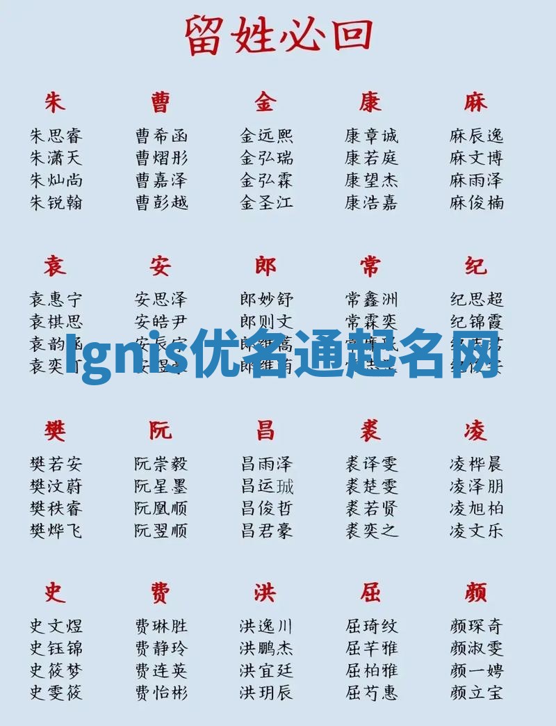 Ignis优名通起名网