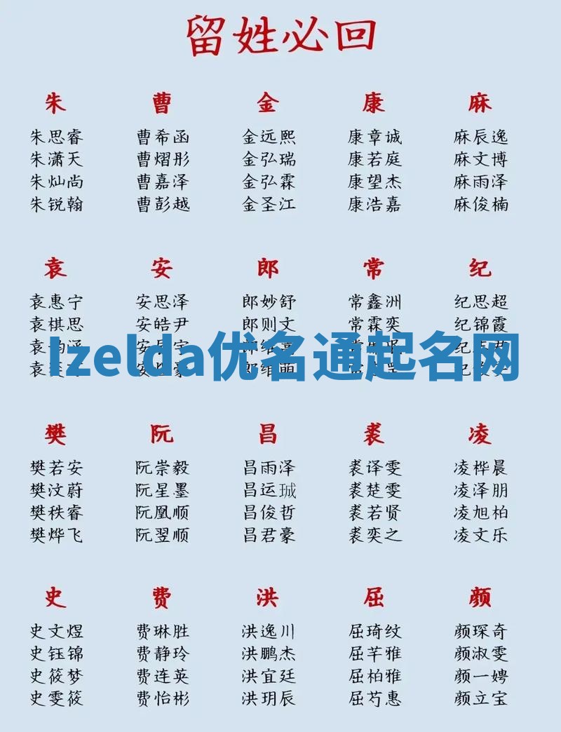 Izelda优名通起名网 Izelda优名通起名网