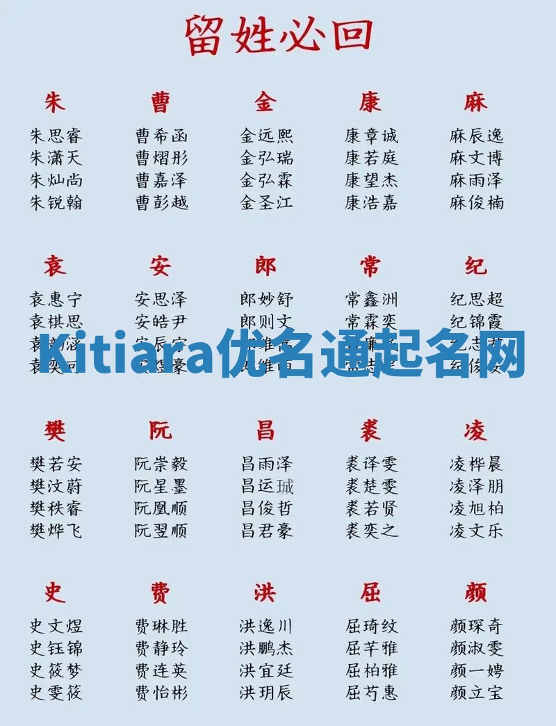 Kitiara优名通起名网 Kitiara优名通起名网