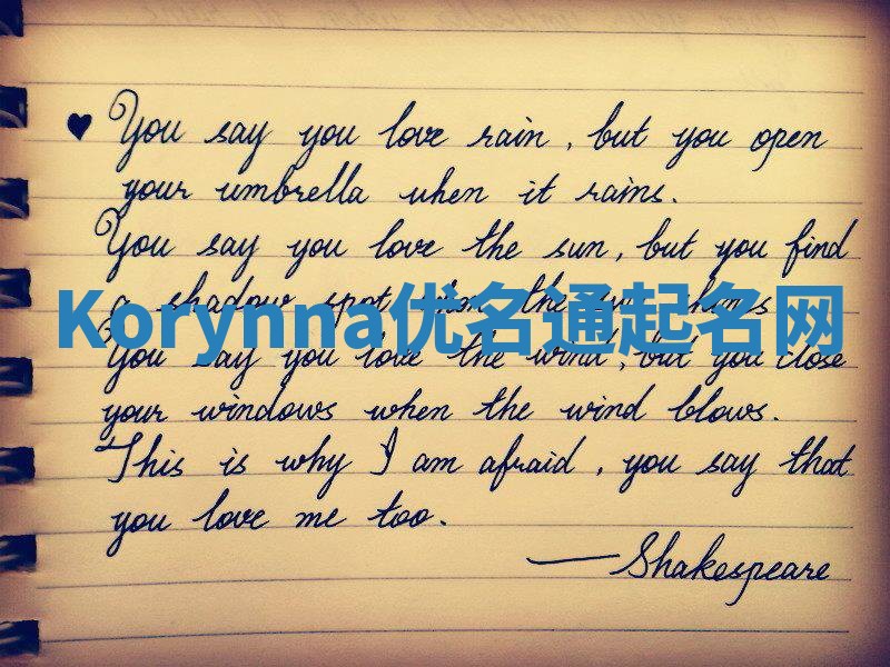 Korynna优名通起名网