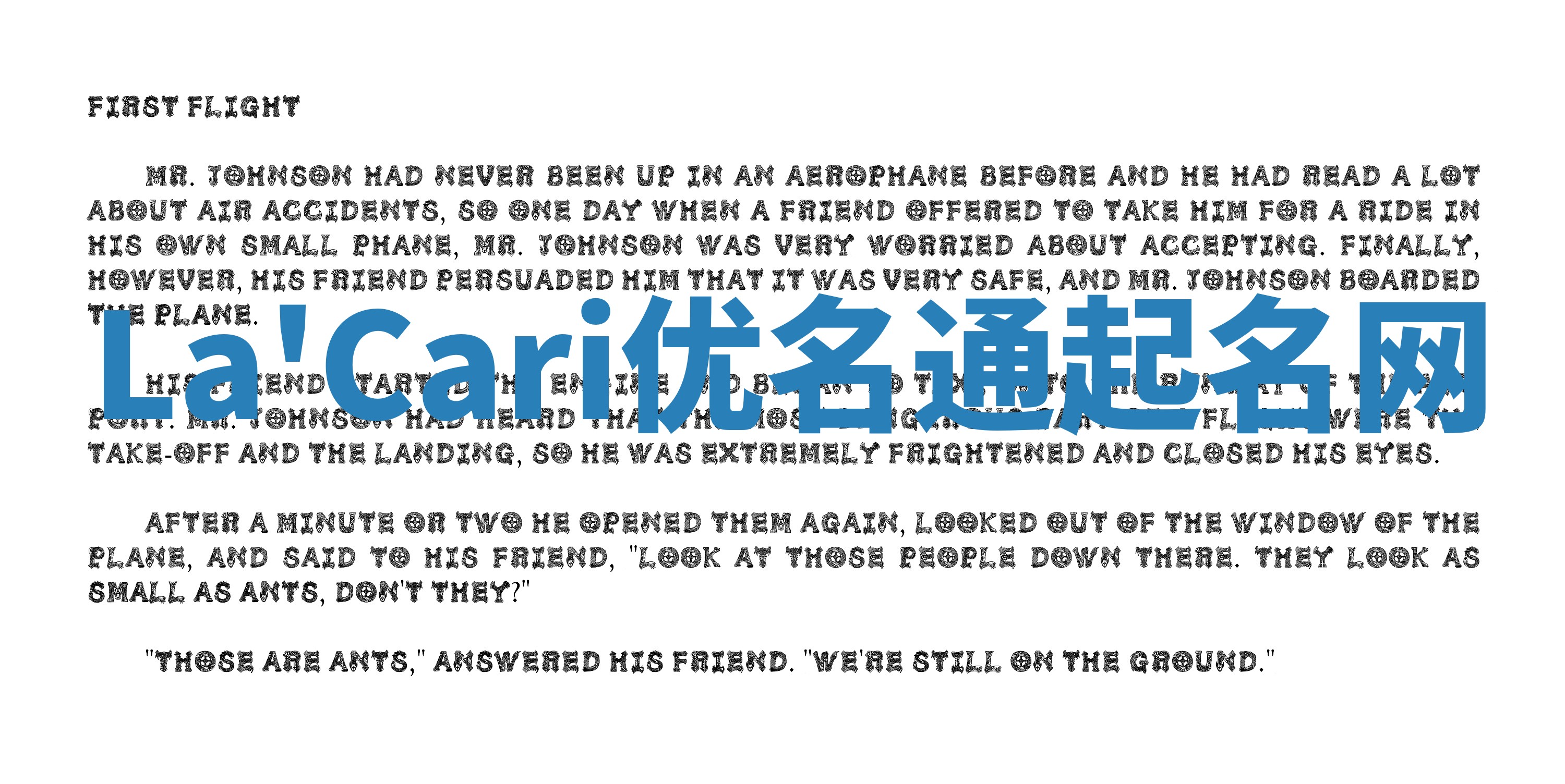 La'Cari优名通起名网