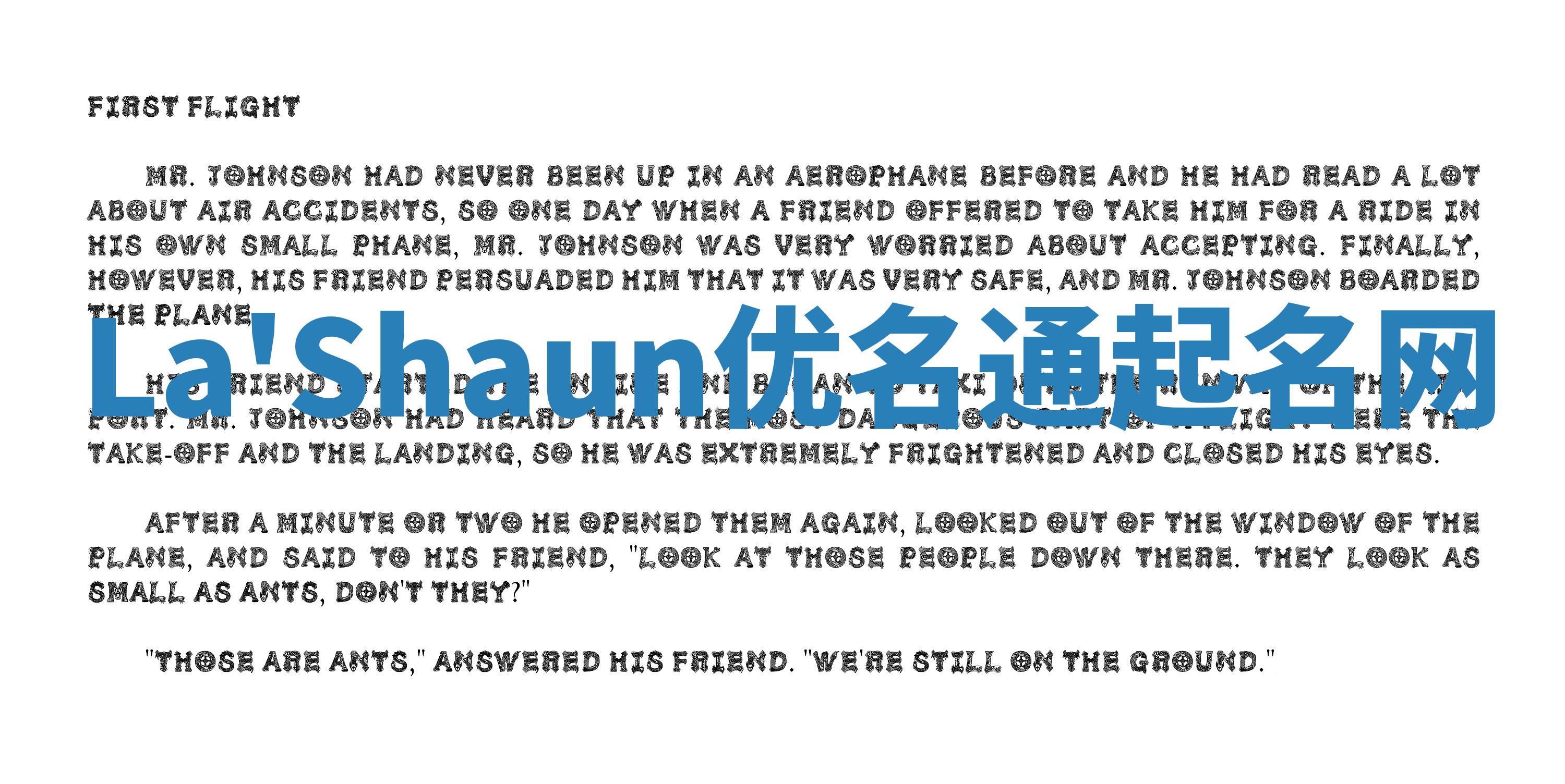 La'Shaun优名通起名网