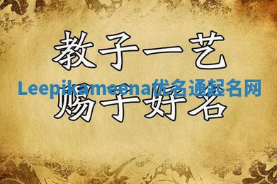 Leepikameena优名通起名网