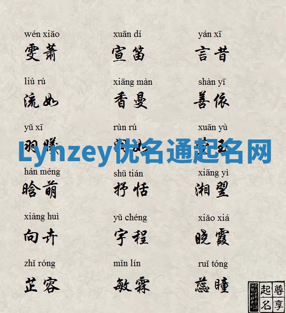 Lynzey优名通起名网