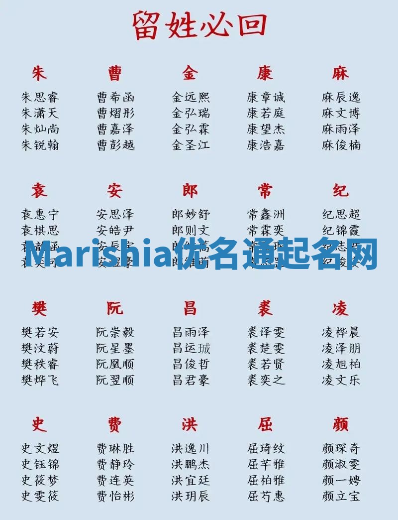 Marishia优名通起名网