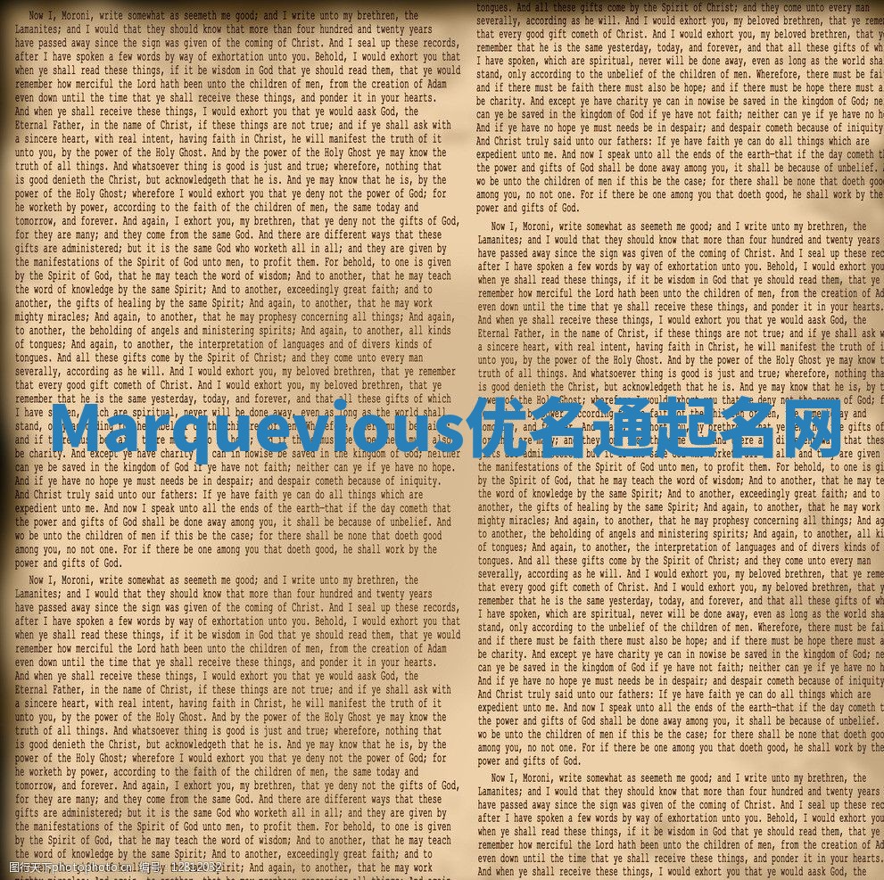 Marquevious优名通起名网