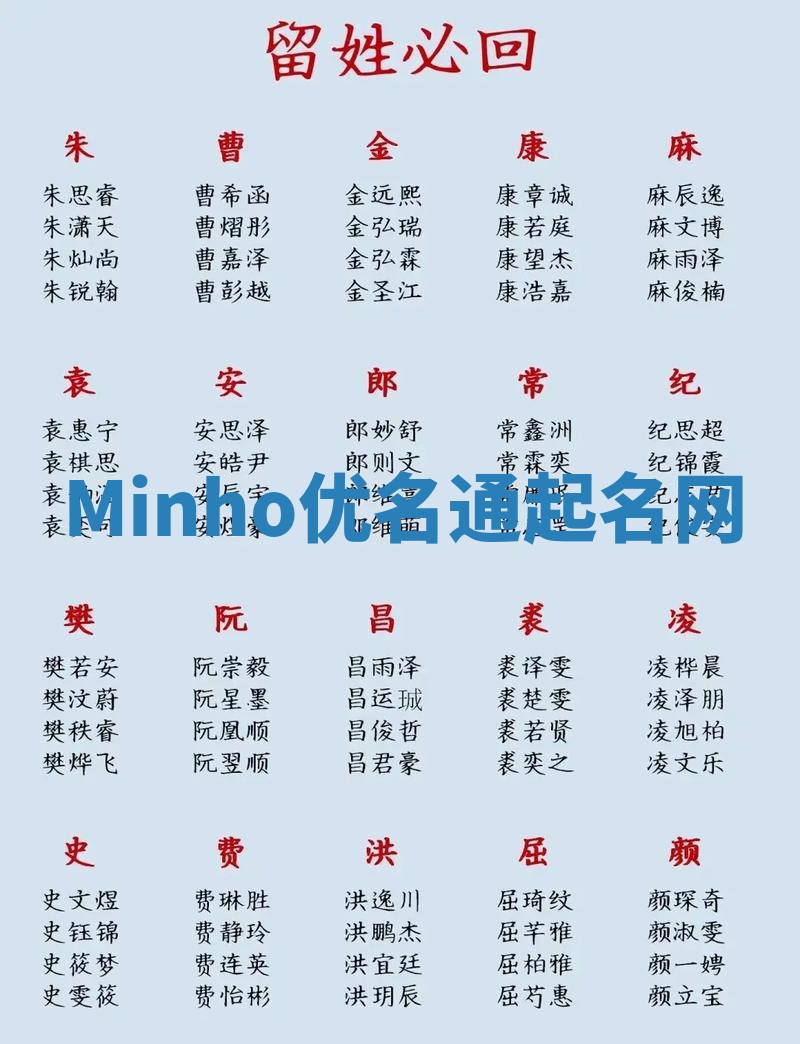 Minho优名通起名网