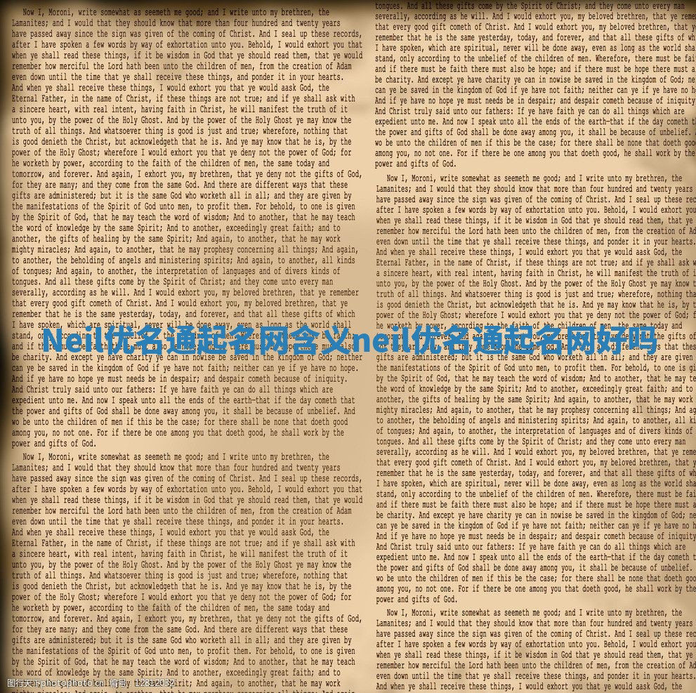 Neil优名通起名网含义 neil优名通起名网好吗