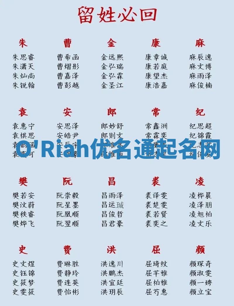 O'Riah优名通起名网 O'Riah优名通起名网