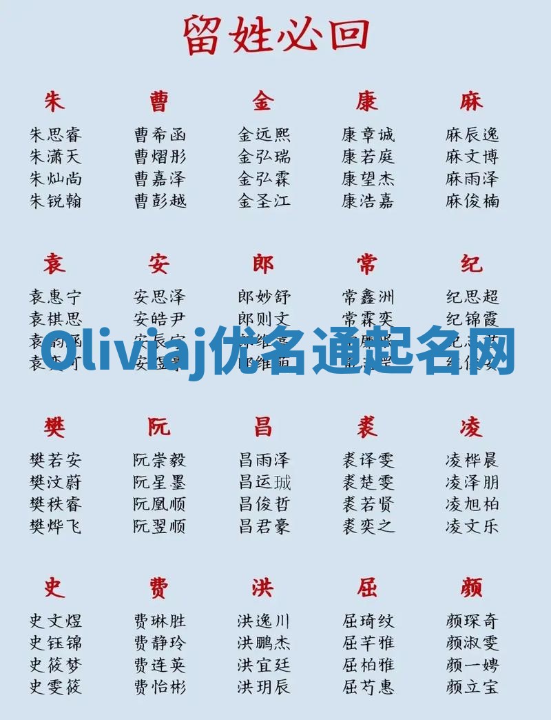 Oliviaj优名通起名网