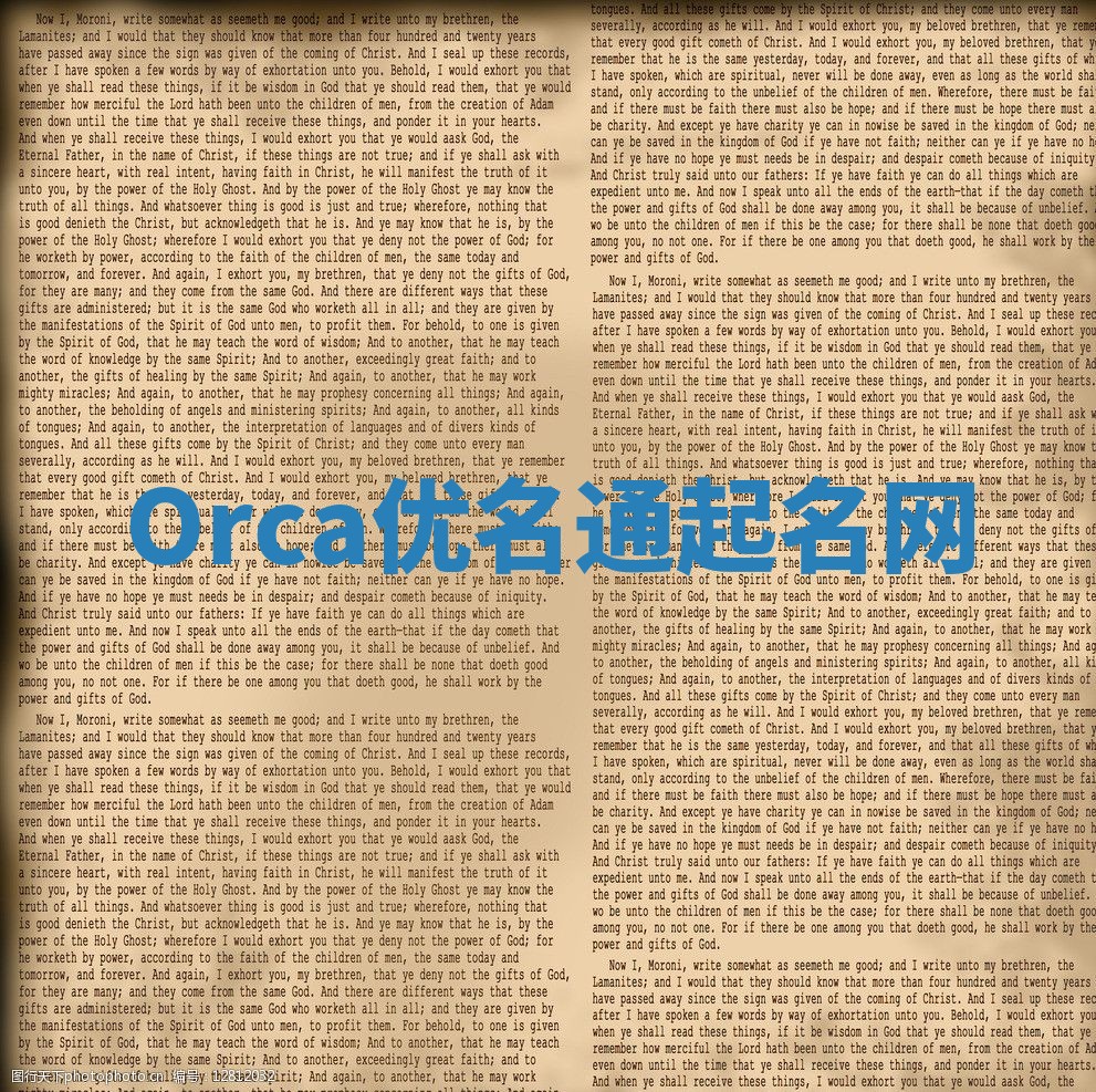 Orca优名通起名网