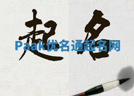 Paak优名通起名网