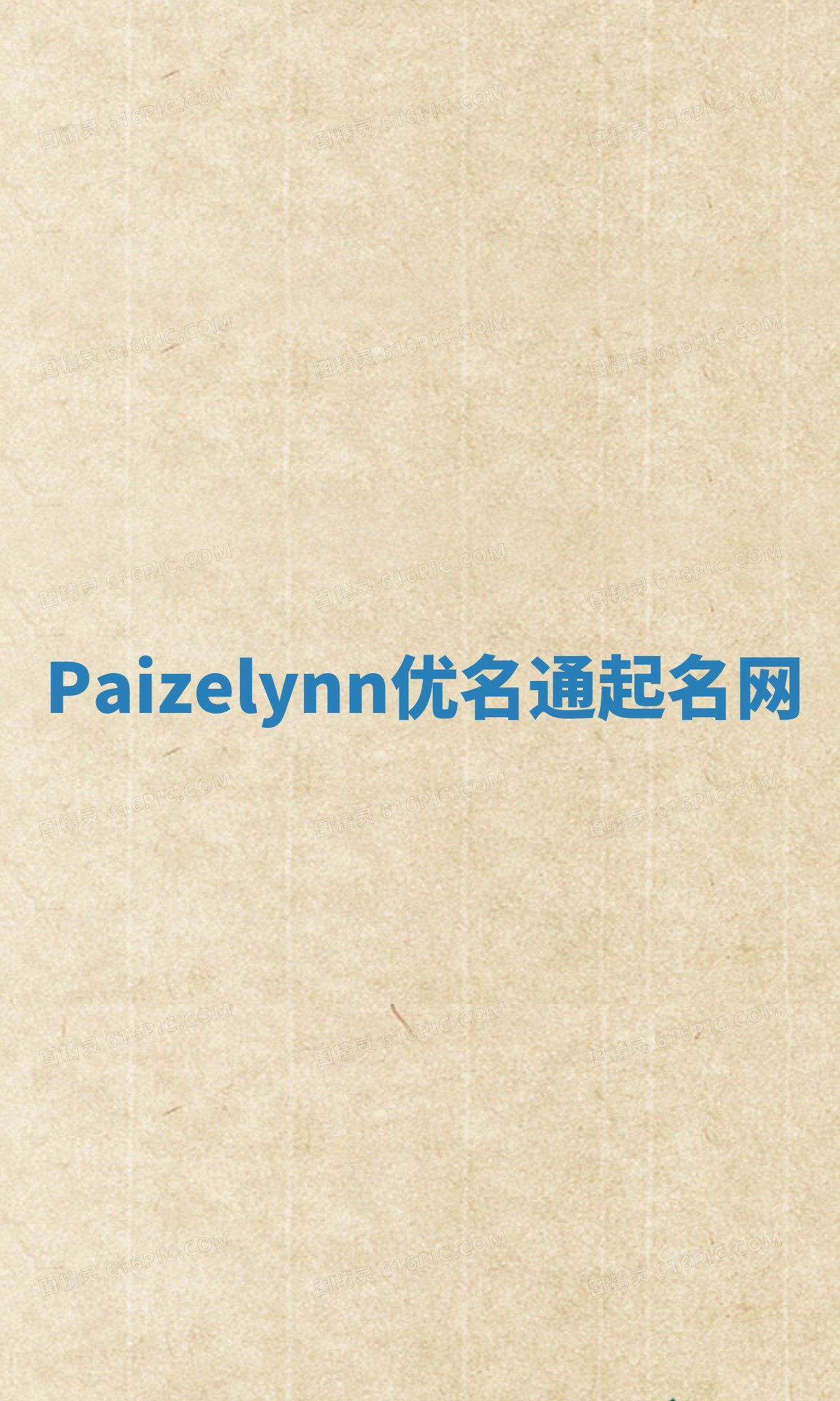 Paizelynn优名通起名网