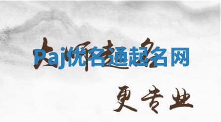 Paj优名通起名网