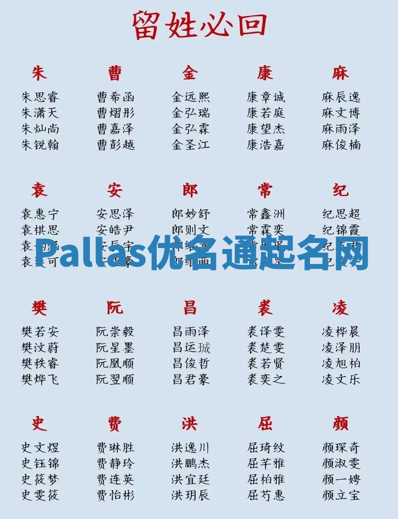 Pallas优名通起名网