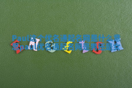 Paul这个优名通起名网是什么意思_paul优名通起名网是男还是女