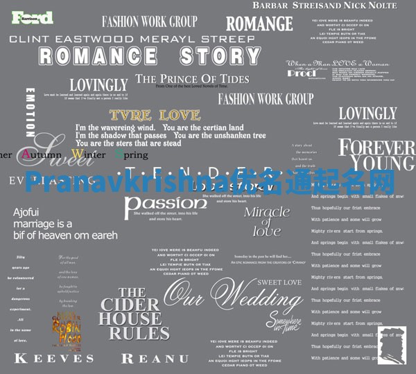 Pranavkrishna优名通起名网