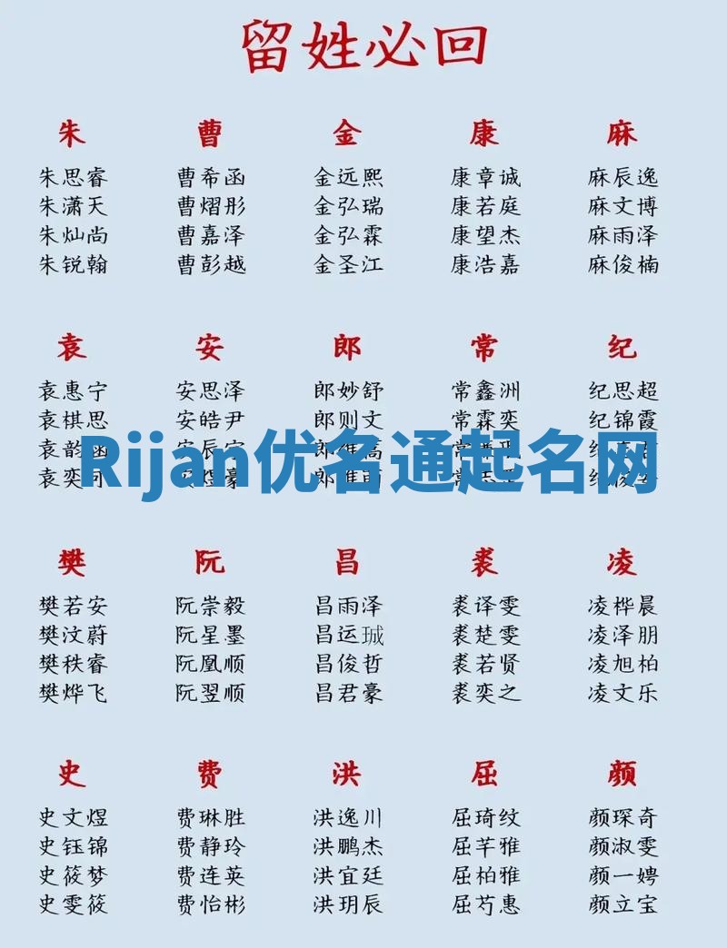 Rijan优名通起名网