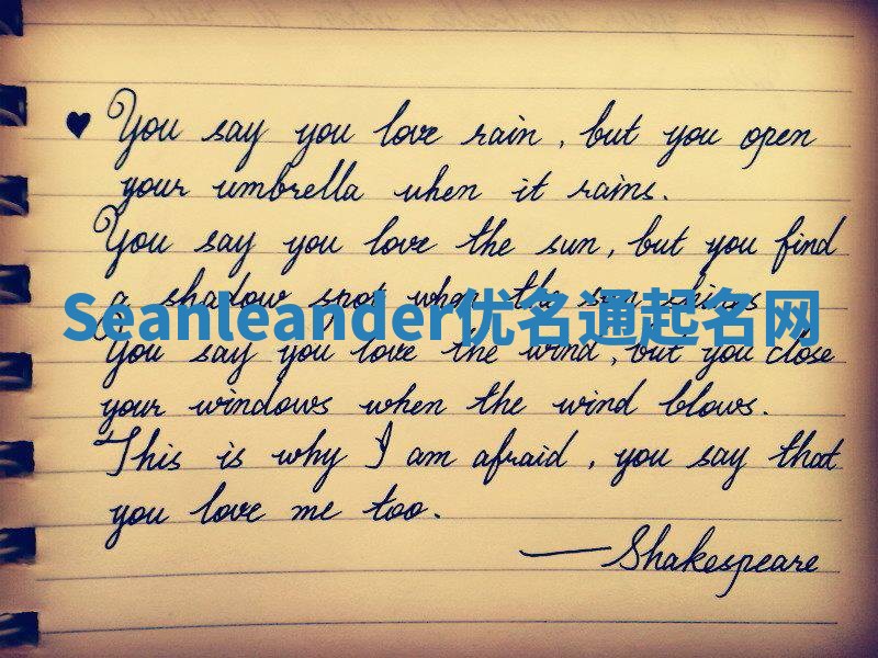 Seanleander优名通起名网