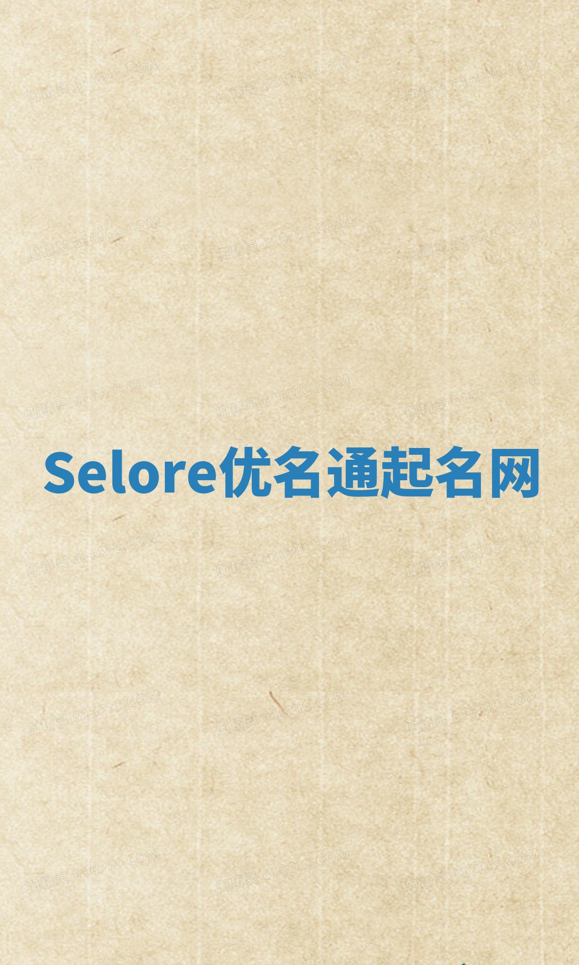Selore优名通起名网