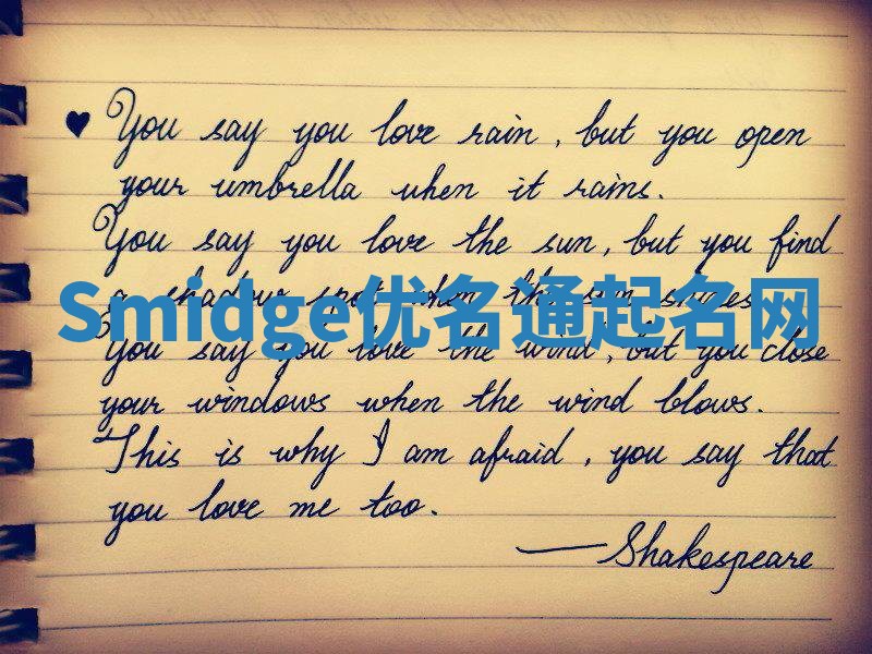Smidge优名通起名网