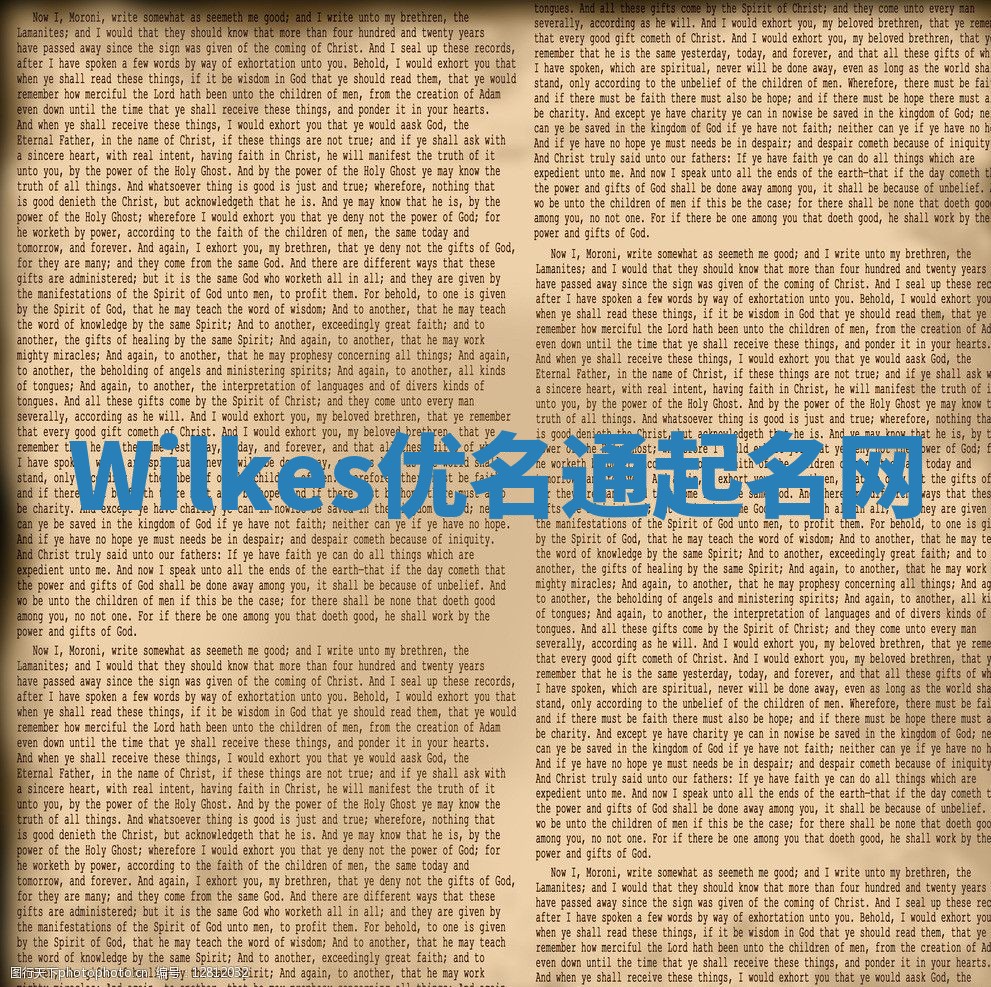 Wilkes优名通起名网