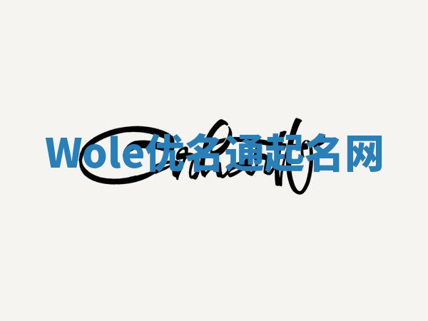 Wole优名通起名网
