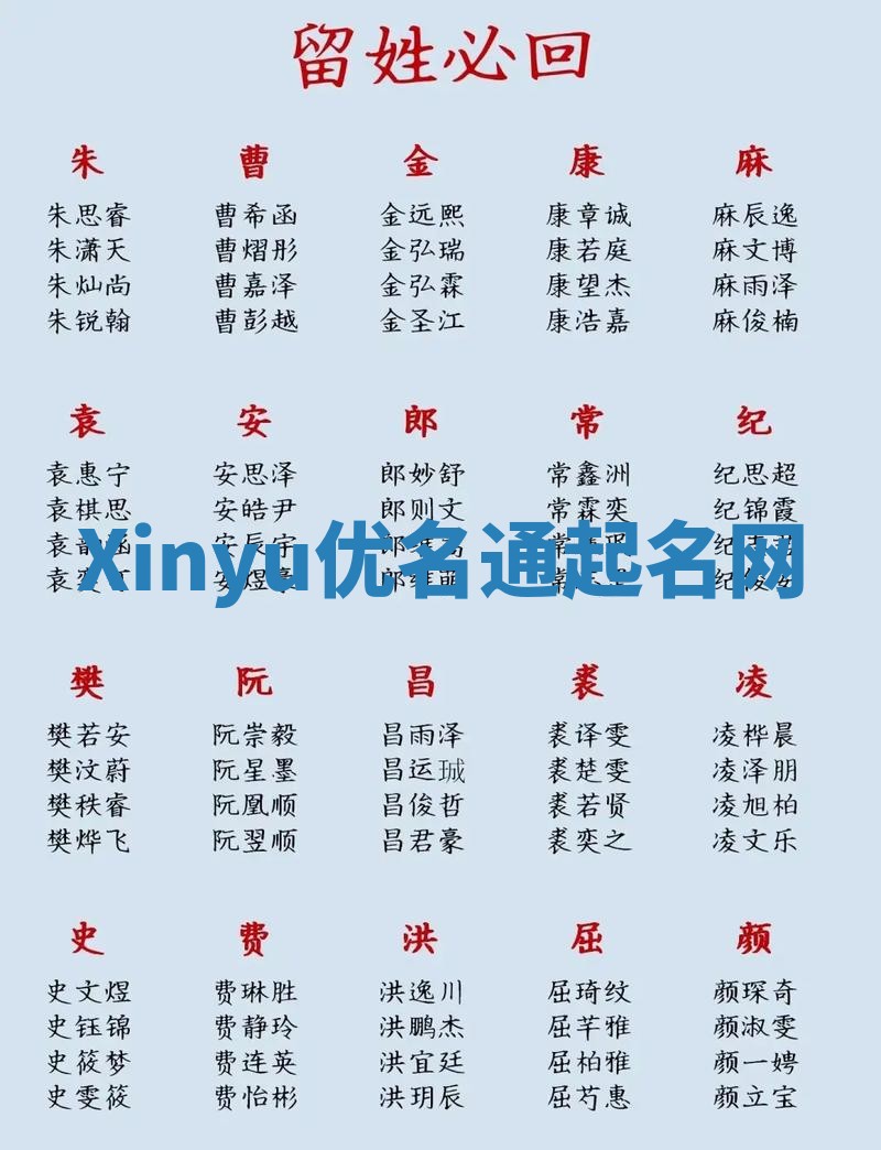 Xinyu优名通起名网