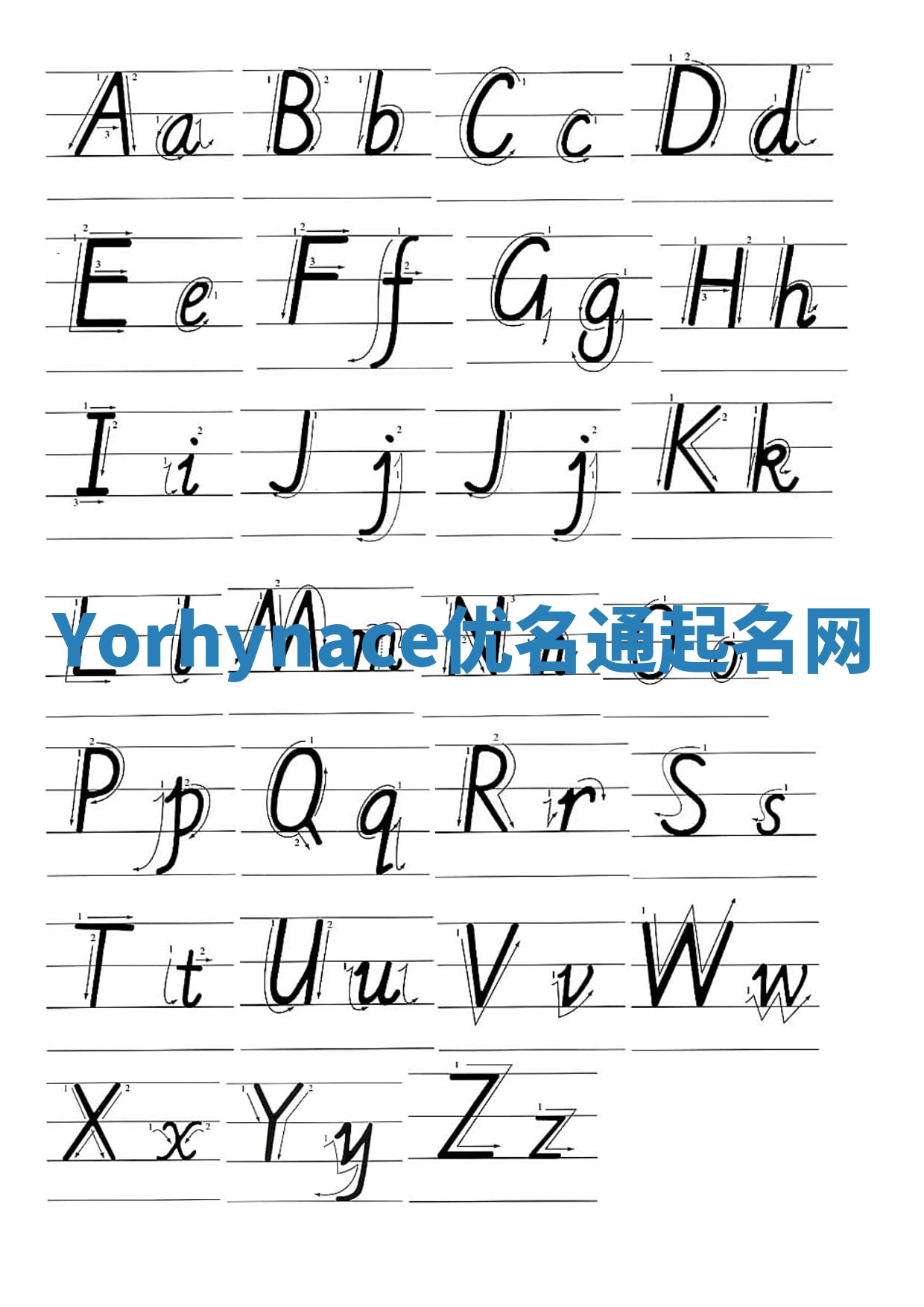 Yorhynace优名通起名网