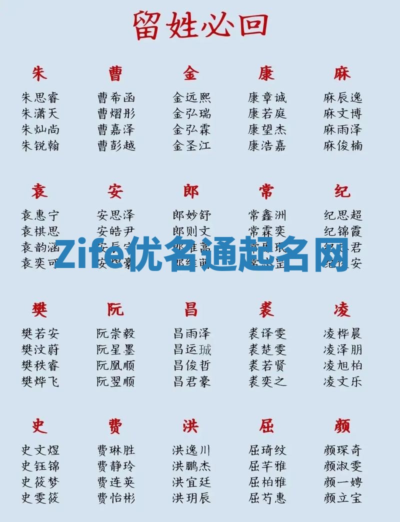 Zife优名通起名网