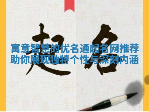 寓意智慧的优名通起名网推荐助你展现独特个性与深刻内涵